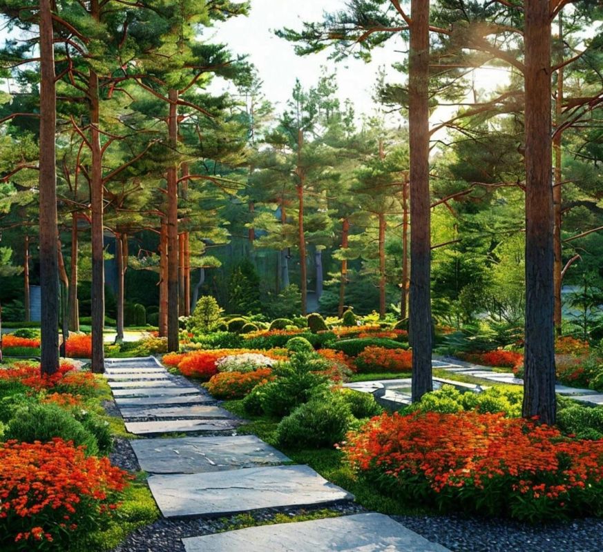 Создание клумб в сосновом лесу: путь к уникальному ландшафтному дизайну