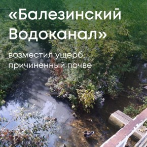 МУП «Балезинский Водоканал» выплатил более 1 млн рублей за ущерб, причиненный почве в поселке Балезино Удмуртской Республики