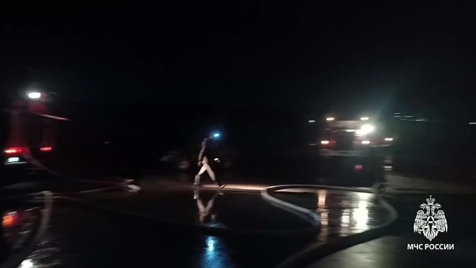 Видео последействий ликвидации пожара в Шарканском районе