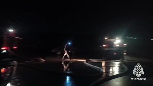 Видео последействий ликвидации пожара в Шарканском районе