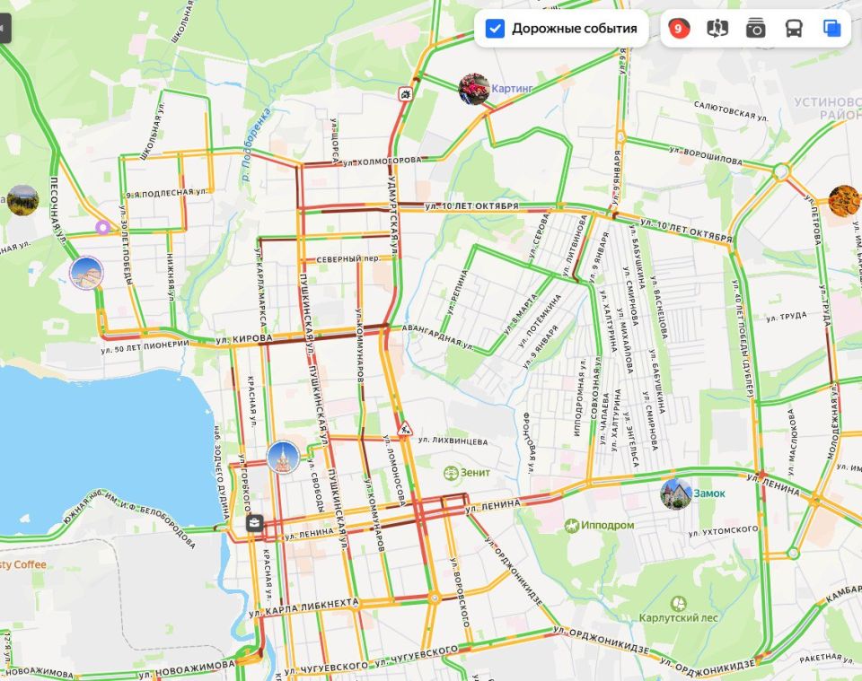 Первый же снегопад остановил Ижевск