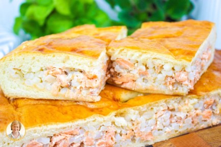 Пирог с красной рыбой и саго: новый взгляд на классический рецепт