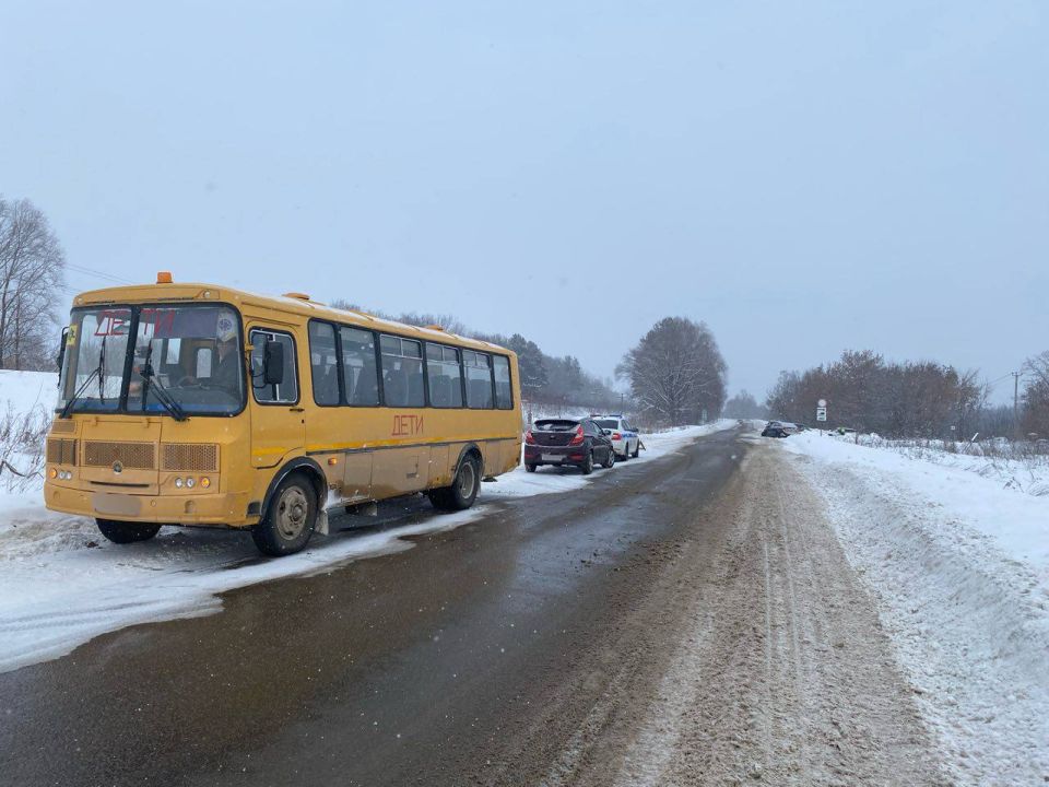 В Завьяловском районе Удмуртии обгон школьного автобуса обернулся столкновением