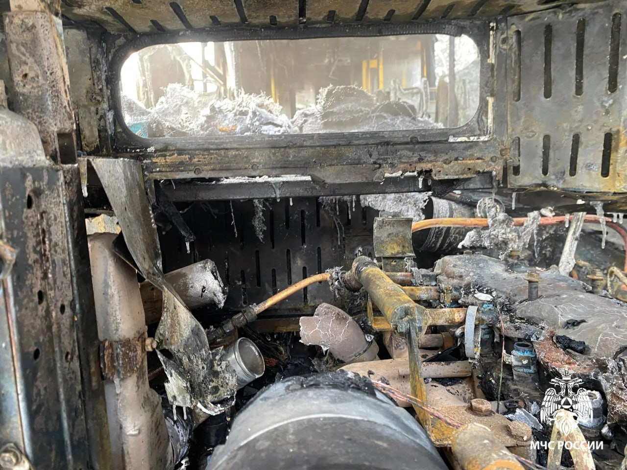 Автобус 56 маршрута загорелся на Якшур-Бодьинском тракте