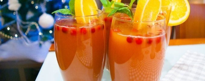 Ароматный клюквенно-апельсиновый пунш для любого настроения