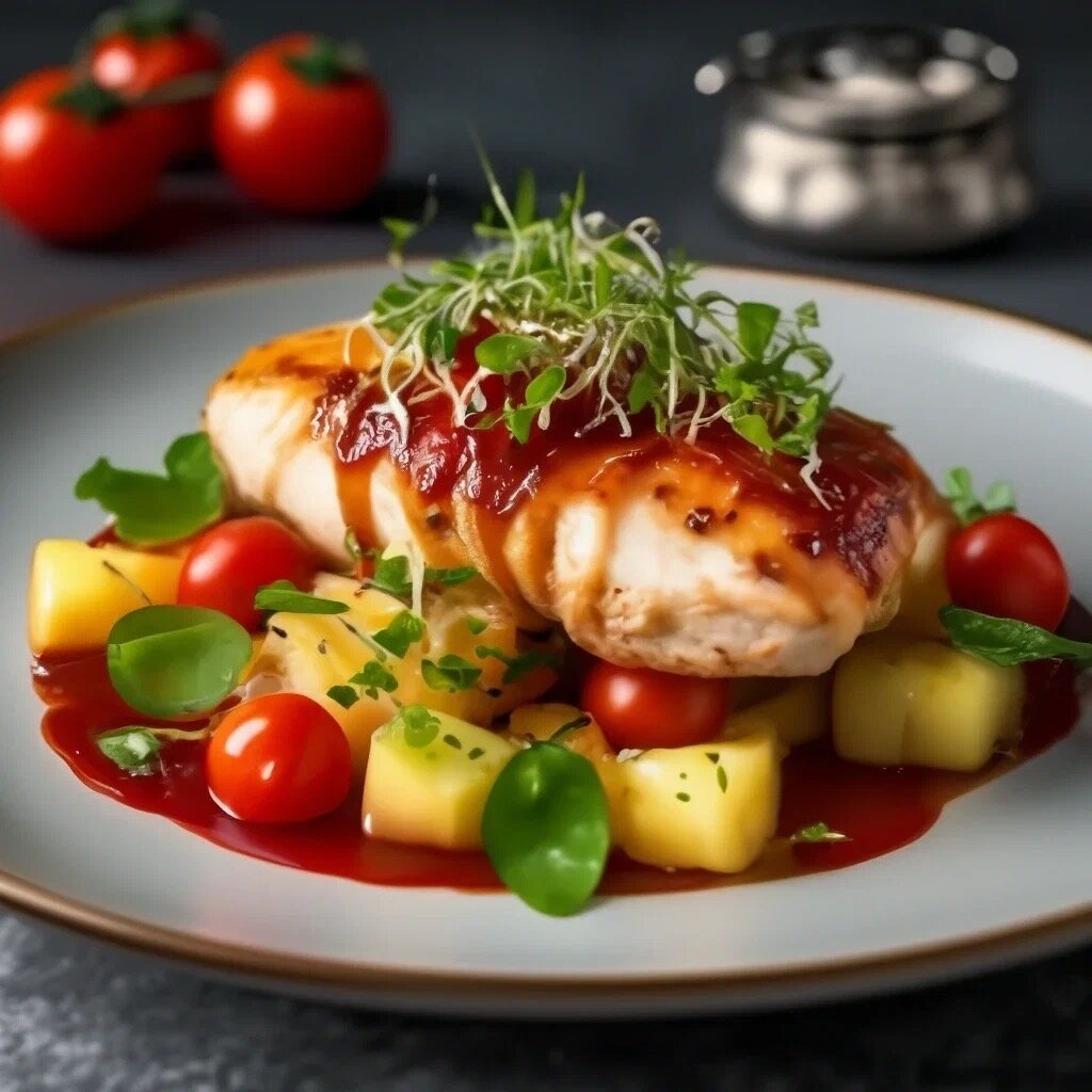 Ароматное запеченное куриное филе с ананасами: легкость и вкус в каждом кусочке