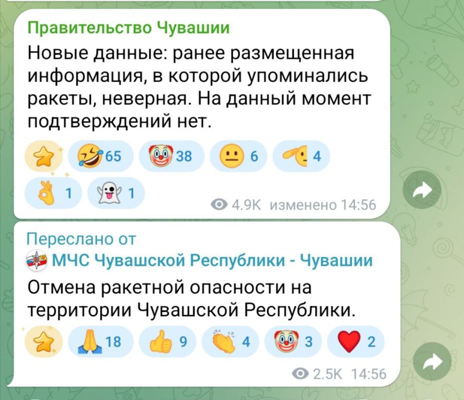 Ракетные тревоги в России и "Фламинго"