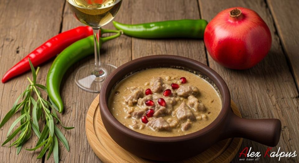 Тушёная телятина в ореховом соусе: грузинские традиции на столе