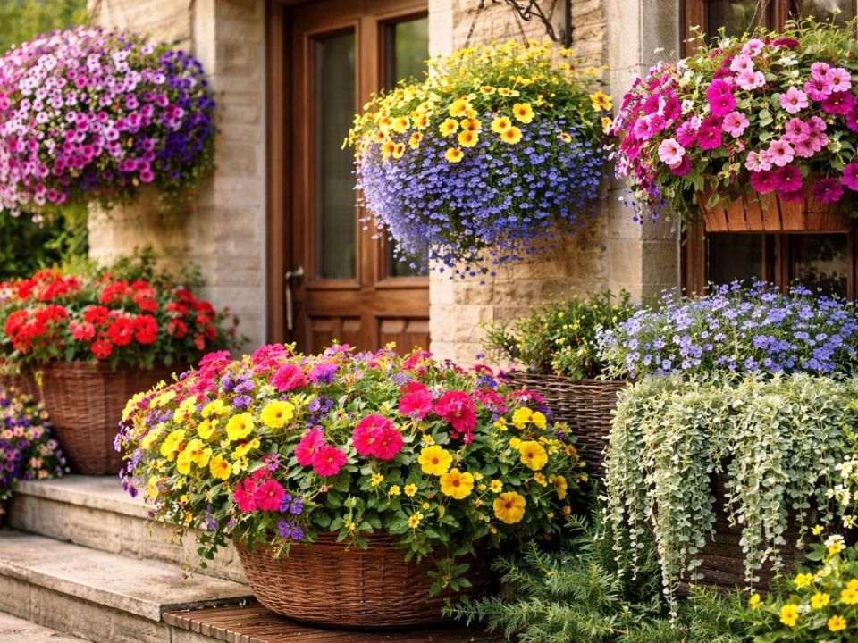 Как цветы могут преображать фасад вашего дома