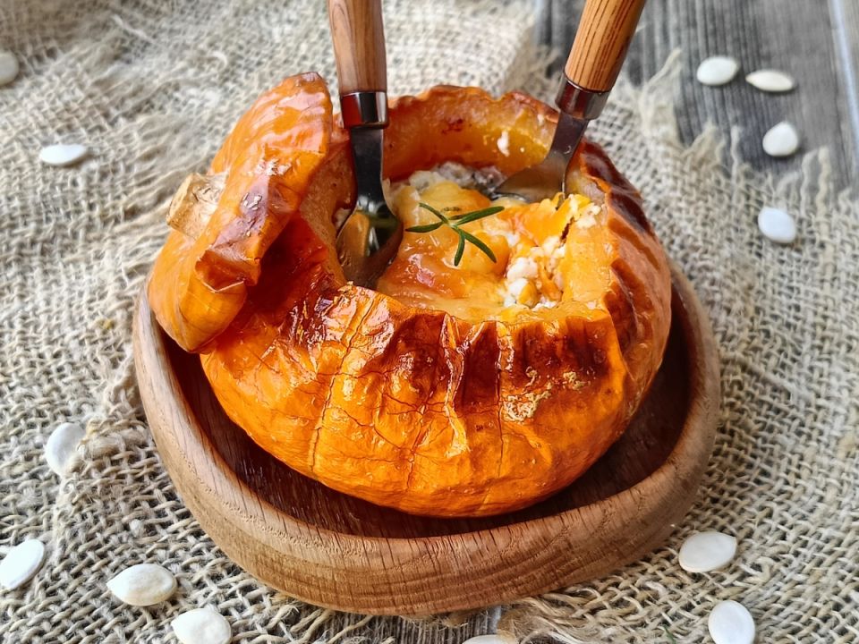 Тыква с сыром и сливками: изысканный запечённый деликатес